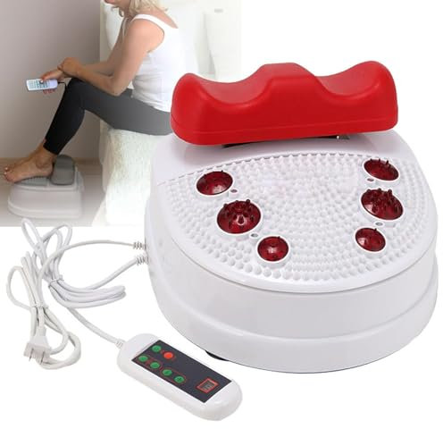 Swing Exerciser Chi Machine, Comfortable Padded Ankle Cradle Foot Massager with Wire Control, 10 Levels Swing and 2 Levels Vibration Adjustable, Passive Aerobic Exerciser for Vitality Swing Shaking