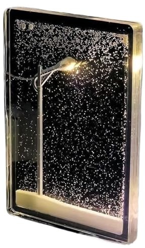 Lámpara De Nieve Mágica, Farolas Nocturnas Nevadas, Materiales De Iluminación Nocturna, Luz De Noche con Paisaje Nevado DIY, Lámpara De Cuentos De Nieve(1pcs)