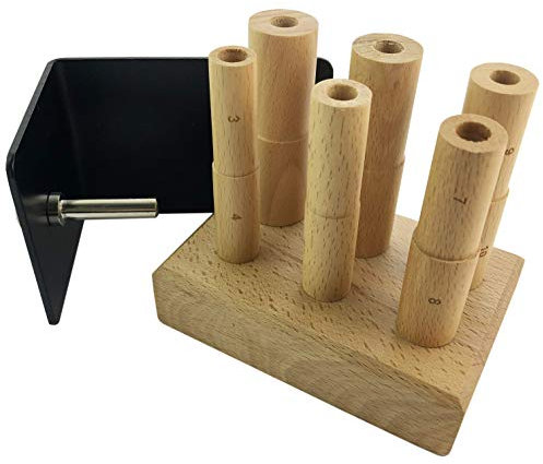 Ringdorn aus Holz, mehrstufig, 3-14, für Drahtwicklung, Schmuckherstellung, Größe 710, 6 Stück