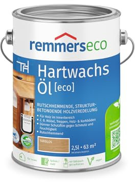 Remmers Hartwachs-Öl [eco] farblos, 2,5 Liter, für innen, natürliche Basis, 3in1: Beize, Öl und Versiegelung in einem, rutschhemmend, vegan