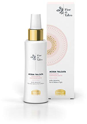 Helan, Fior di Talco, Acqua Profumata Donna Spray, Idratante e Rinfrescante per Pelle Morbida e Nutrita - Acqua Talcata Viso e Corpo con Acido Ialuronico e Aloe Vera per un Effetto Levigato, 100 ml