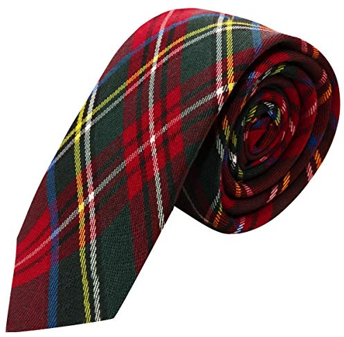 King & Priory Corbata de cuadros escoceses rojos para niños, Escocia, Highland, Stewart Tartan, rosso, Talla única