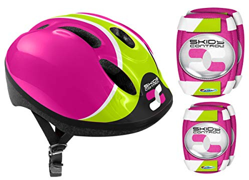 STAMP - HELM mit einstellbaren Tailleneinstellungen + ELLBOGEN und KNIESCHÜTZER - SKIDS CONTROL Girl