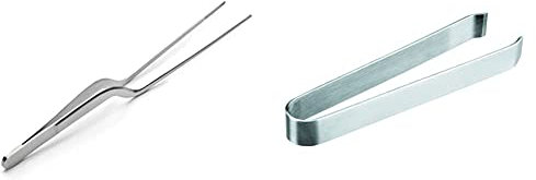 LACOR Pinza, Acero Inoxidable, Gris, 21 Cm + 62928 Pinza Quita-Espinas INOX. 12Cm