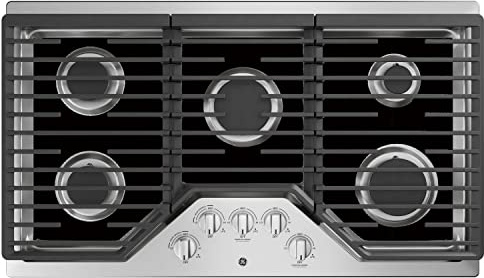 [Fanxm] Upgraded 36 Gas Range Protectors for GE Gas Ranges, 0.4mm Double Thickness Stove Top Covers, Heat Resistant & Non-Stick Burner Liners,(Black) - JGP5036,PGP7036,PGP9036,CGP5036,CGP7036