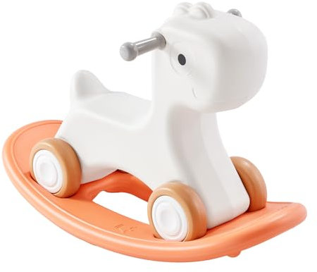 VEVOR 3-in-1 Schaukelpferd für Kleinkinder von 1–3 Jahren, Baby-Schaukelpferd mit abnehmbarem Balance-Board und 4 leichtgängigen Rädern, trägt bis zu 36 kg, HDPE-Material, Rutschauto, 40° schwingend,