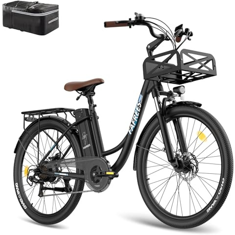 Fafrees F26 Lasting [Offiell] E-cykel män 26 tum 36 V 20,3 AH-batteri, E-cykel kvinnor 250 W, elcyklar max. 25 km/h, E cykel Shimano 7, E mountainbike, City Ebike 120 kg för vuxna