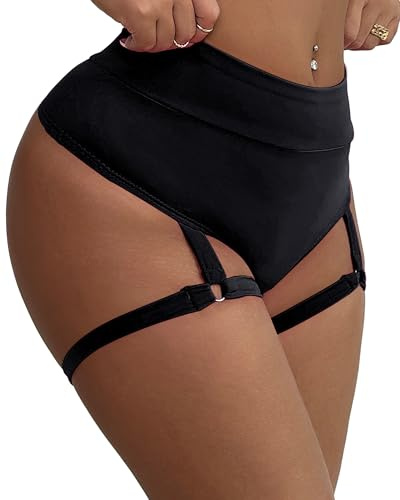 Women's Booty Shorts with Garters High Waisted Sexy Hot Pants Butt Lifting Sports Leggings Gym Running Pole Dance Yoga