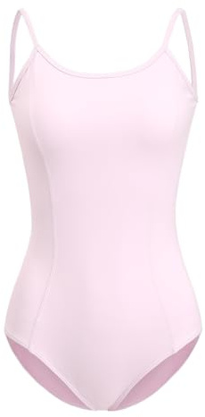 ZYXWVU Maillot Danza Ballet sin Mangas Leotardos Gimnasia Ritmica para Mujer con Cuello Redondo