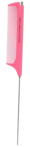 HEANUJJ Pettine per Cotonare Adatto per Chioma Lunghi e in Plastica Coda Appuntita e Sottili Accessorio Pratico per Acconciature Colore Casuale