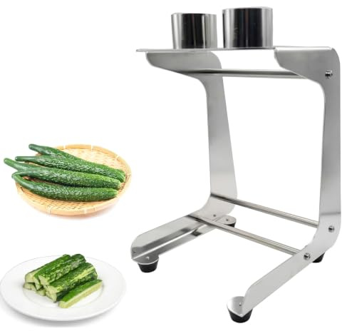 Gurkskärare, rostfritt stål grönsakspinne skärare med 3 utbytbara blad, max diameter 45 mm, kärnborttagning för sallad och sushiberedning
