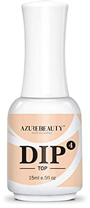 AZUREBEAUTY Dip Powder Top Coat 15 ml for Nail Dipping Powder Set French Nails Art Manicure Beginner DIY Salon