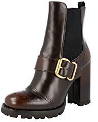 Prada Women's 1T924H V69 F0038 Brown Full Brogue Leather Half-Boot UK 7 / EU 40