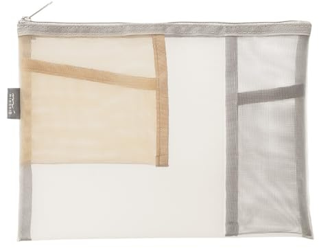 Midori Mesh Pouch, Pen Case, Tool Pouch, gray, Mesh