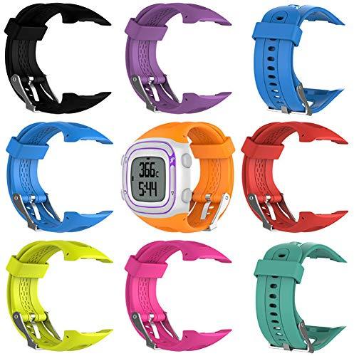 Pulsera de repuesto, pulsera ajustable de silicona suave como repuesto con herramienta para Garmin Forerunner 10 / Forerunner 15 GPS Running Watch