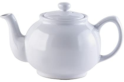 Price & Kensington Théière en grès blanc brillant 6 tasses 110 cl