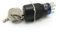 Schlüsselschalter 15 mm mit 3 Schaltstellungen, 2 x Schliesser, 2 x Öffner AC/DC