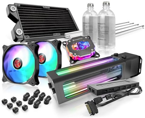 Raijintek Scylla Wasserkühlungs-Set, Water Cooling Kit, All-in-one Liquid CPU Cooler Kit, Lüfter und Pumpe mit AGB, Fernsteuerung (240mm, PRO)