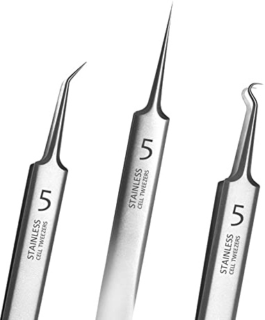 Strumento professionale per rimuovere punti neri, brufoli, rimozione di comedoni e acne, pinzette per la rimozione di imperfezioni, punti bianchi, rimozione di brufoli per naso e viso, strumento di