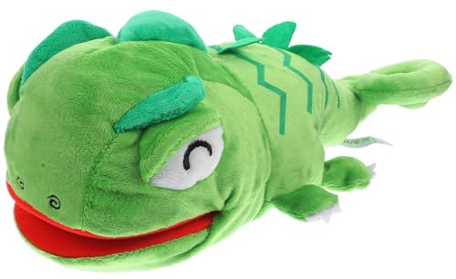 Toyvian Burattino Camaleonte a Mano Bambino Peluche Lucertola 12 Pollici Pupazzo Animale con Bocca Mobile per Giochi Di Risveglio E Racconti