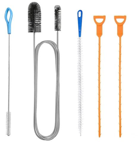 AWAVM Drain Unblocker and Cleaner Tool 5PCS Shower Drain Unblocker, Multifunctional Sink Unblocker Tool, Plumbing Unclogger Tool for Bathroom Shower Kitchen Plug Hole