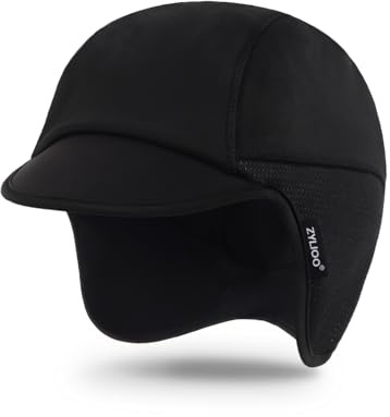 Zylioo S/M/L/XL/XXL vinter cykelmössa cykelmössa, varm cykelmössa, cykelmössa, cykelmössa, cykelmössa, cykelhjälm, Svart visir, M-L