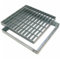 Zeker Grilles caillebotis en Acier galvanisé avec Cadre pour caniveau de Drainage, Collecte et évacuation des eaux pluviales (20 x 20 cm)