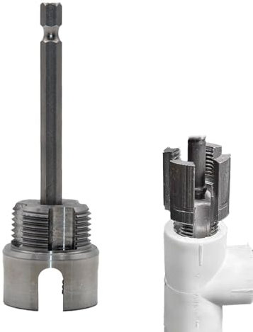 Creatore di filettatrici, filettatrice per tubi in PVC per trapano elettrico, set di filiere per maschiatura tubi, filiera rotonda in PVC riutilizzabile, per tagliare e filettatrice