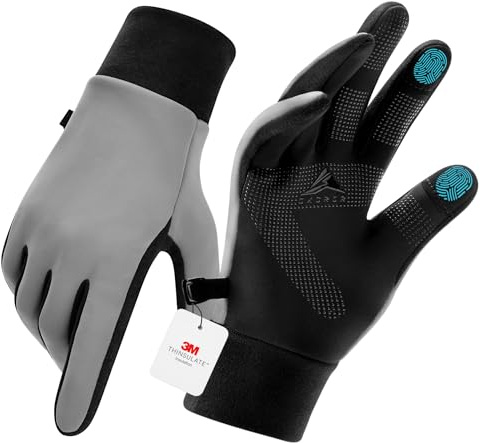 GXCROR 3M Thinsulate Gants d'hiver, gants de cyclisme, gants de course, antidérapants et compatibles avec écran tactile, adaptés pour le cyclisme, la course, la pêche et la moto