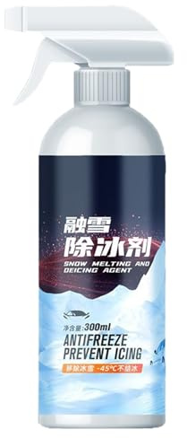 De Icer Spray – 300 ml, descongelante para parabrisas y ventanas de coche de acción rápida, eliminación rápida del hielo, descongelante rápido de larga duración | Spray antihielo para parabrisas de