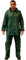 Gahibre Traje de Agua Completo | Chubasquero Plegable y Ligero | Traje Impermeable de Trabajo | Impermeable Pantalón y Chaqueta | Color Verde, Talla L