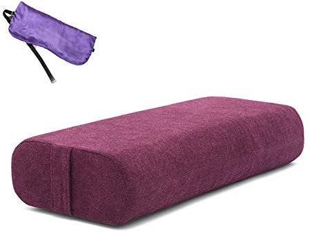 AIZYR Komfortabel Yoga-Kissen Mit Verstellbarem Yoga-Augenkissen, Hochelastische Baumwolle Rechteckiges Kissen Hilfswerkzeuge Zur Meditation,Lila