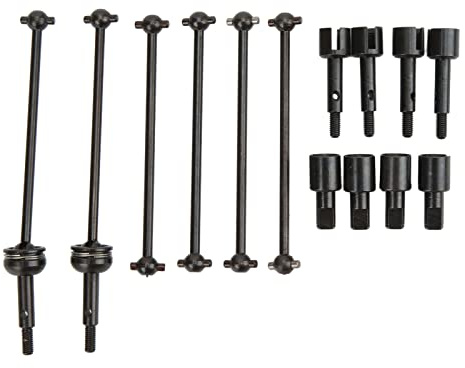 RiToEasysports RC CVD Drive Shaft Set, Acier RC Car CVD Drive Shaft Dogbone et RC Wheel Stub Axle Cup et RC Drive Axle Cup Set Remplacement pour 144001 124018 124019 Voiture Télécommandée