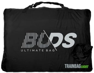 TRAINBAG Light de Buds-Sports - Housse Vélo et VTT Spécial Train - Standard SNCF 130x90 cm - pour Voyager avec Votre Vélo Ou VTT - Idéal Bikepacking et Cyclotourisme (Noir)