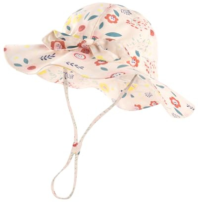 FURTALK Baby Girl Wide Brim Sun Hat with UPF 50+ Toddler Baby Sun Protection