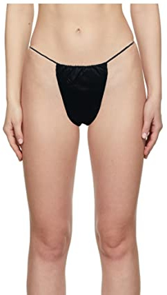 LIFESOFT 100 PCS Disposable Thong Panties Womens Spray Tanning Wraps Black
