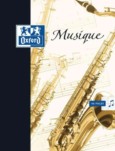 Oxford Lot de 3 Cahiers de musique 240 x 320 mm portée/séyès 48 p 90g