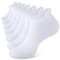 CLOSEMATE 7 Paar Sneaker Socken Herren Damen Kurze Gepolsterte Laufsocken Sportsocken aus Baumwolle Atmungsaktive Sneakersocken Running Ankle Socks Weiße 43-46 L