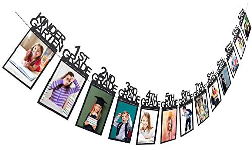 Graduation Photo Banner for Party Decoration, Including Kindergarten to 12th Grade Picture Banner Middle High School College Graduation Party Supplies