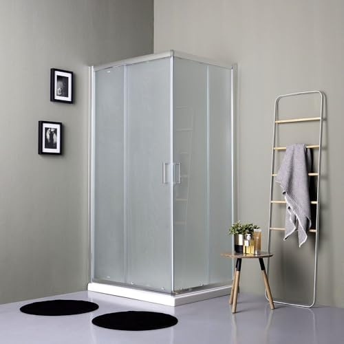 Kiamami Valentina - Box Doccia 80X120 Vetro Satinato Con Ante Scorrevoli | Giada
