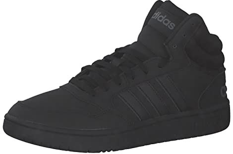 adidas Herren Hoops 3 Mid Lifestyle Basketball Mid Classic Shoes, Core Black / Core Black / Grey Six, 46 2/3 EU