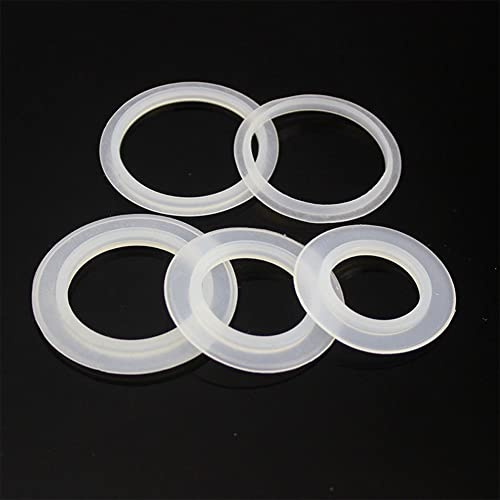 DAZZLEEX Lot de 6 joints de rechange en silicone pour baignoire et évier (38 x 23,5 mm)