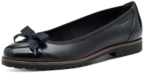 Tamaris Damen Klassische Ballerinas, Frauen Flats,TOUCHit-Fußbett,Pumps,Halbschuhe,Sommerschuhe,Slipper,Ballerina-Schuhe,flach,Navy,40 EU