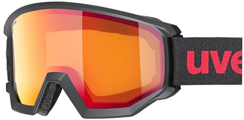 uvex athletic FM - Skibrille für Damen und Herren - Filterkategorie 2 - beschlagfrei - black matt - one size