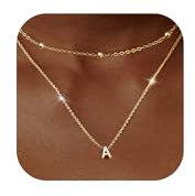 Loliás Collier Personnalisé Multirang Pendentif Nom Femme Argent