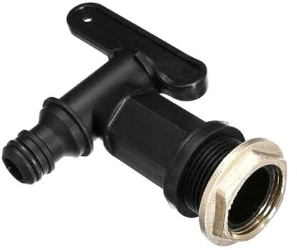 Accesorios Para Barriles De Lluvia 2pcs Replacement Water Butt Tap Plastic Coarse Thread Hose Adapter For Barrel Adapter Beer Home Rain Brew Accessories Accesorios Para Depósito(Brass wire button)