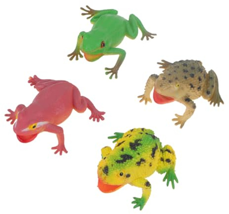 VANZACK Jouet Sonore Grenouille Multifonction 4 Pièces Plastique Mixte Amplitude Sonore pour Garçon Et Filles Et Adultes Accessoires De Farce pour Fête Et Divertissement
