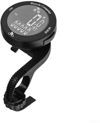 Durashmall Computer da bicicletta wireless impermeabile con retroilluminazione tachimetro contachilometri 20 funzioni per manubrio bici da strada 25-31,5 mm nero