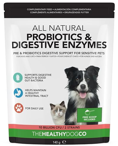 The Healthy Dog Co Probiotics for Dogs – Gentle Dog Probiotic Supplements Powder for Digestion, Immunity & Digestive Care for Pets – 112 Servings – Just Sprinkle on Food