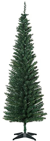 HOMCOM Künstlicher Weihnachtsbaum 180 cm Tannenbaum künstlich mit 390 Spitzen Christbaum Weihnachtsdeko inkl. Kunststoffständer für drinnen